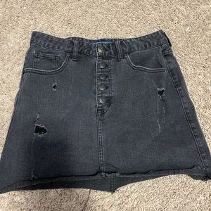 aeropostale black denim skirt